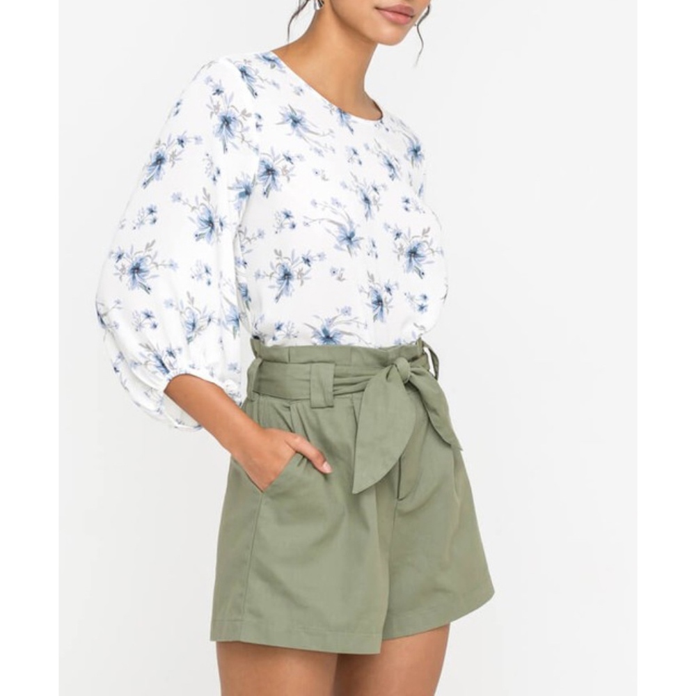 NWT ♡ Olive Paperbag Shorts, ON SALE!